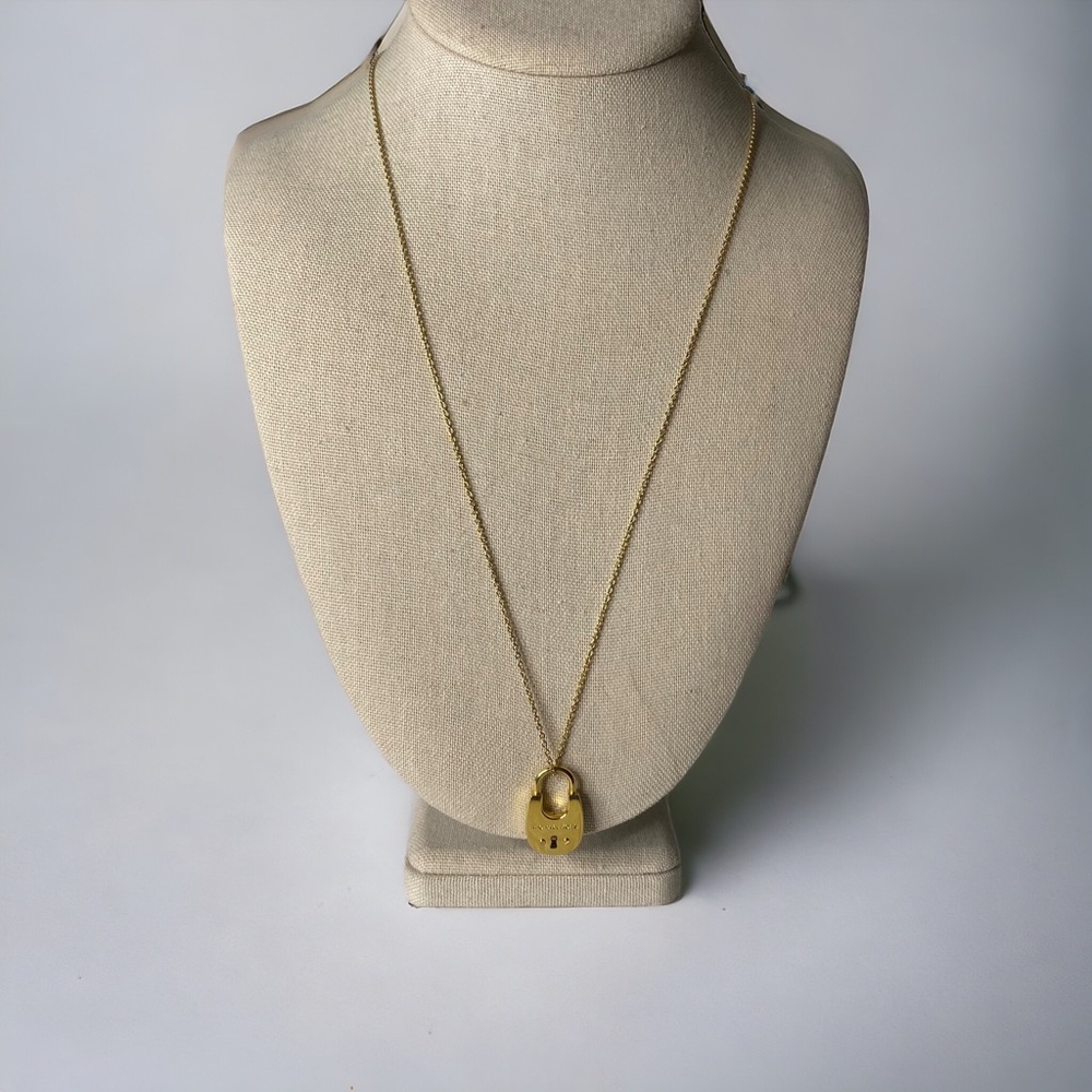 Michael Kors Long Lock Pendent Necklace